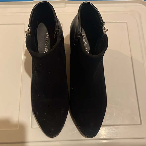 Black Leather/Suede Ankle Boots - Picture 4 of 10